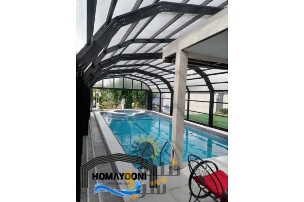 سقف متحرک استخر سقف متحرک المینیومی در ملارد