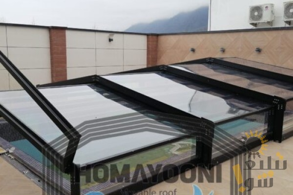سقف متحرک استخر سقف متحرک المینیومی در کردان